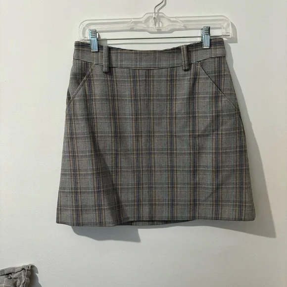 NEW FRANK & OAK PLAID MINISKIRT - Picture 1 of 8